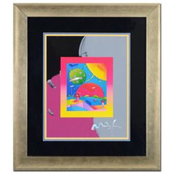 Peter Max, "Year of 2250 on Blends" Framed One-of-a-Kind Acrylic Mixed Media, Hand Signed with Certi