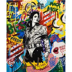 Nastya Rovenskaya- Mixed Media "King of Pop"