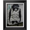 Image 1 : Banksy "Laugh Now" Cusom Framed