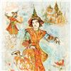 Image 2 : "Thai Dancers" Limited Edition Lithograph by Edna Hibel (1917-2014), Numbered and Hand Signed with C