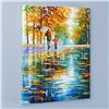 Image 3 : Leonid Afremov "Stroll in an Autumn Park" Limited Edition Giclee on Canvas, Numbered and Signed; Cer