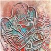 Image 2 : Mark Kostabi "Scarlet Ecstasy" Hand Signed Original Artwork with COA.