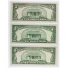 Image 2 : (3) 1950-C $5.00 FEDERAL RESERVE NOTE