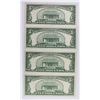 Image 2 : (4) 1950-D $5.00 FEDERAL RESERVE NOTES