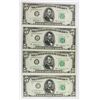 Image 1 : (4) 1950-D $5.00 FEDERAL RESERVE NOTES