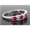 Image 4 : 14KT White Gold Ruby and Diamond Ring