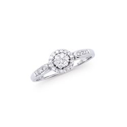 14KT White Gold 0.26ctw Diamond Ring