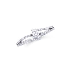 14KT White Gold 0.41ctw Diamond Ring
