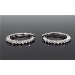14KT White Gold 0.50ctw Diamond Earrings
