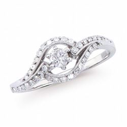 14KT White Gold 0.39ctw Diamond Ring