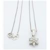 Image 2 : 14KT White Gold 0.25ctw Diamond Pendant with Chain
