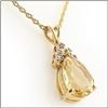 Image 1 : Plated 18KT Yellow Gold 5.29ct Citrine and Diamond Pendant with Chain