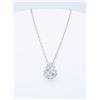 Image 2 : 14KT White Gold 0.25ctw Diamond Pendant with Chain