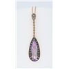 Image 1 : Levian 14KT Rose Gold Amethyst and Diamond Pendant with Chain