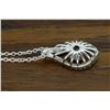 Image 5 : 14KT White Gold 0.27ctw Diamond Pendant with Chain