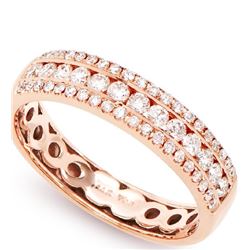 14KT Rose Gold 0.70ctw Diamond Ring