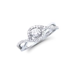 14KT White Gold 0.42ctw Diamond Ring