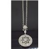 Image 5 : 14KT White Gold Diamond Pendant with Chain