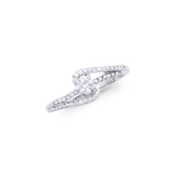 14KT White Gold 0.38ctw Diamond Ring