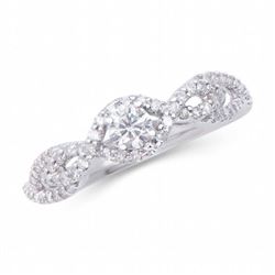 14KT White Gold 0.52ctw Diamond Ring