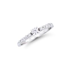 14KT White Gold 0.41ctw Diamond Ring