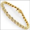 Image 1 : Plated 18KT Yellow Gold 0.52ctw Diamond Bracelet