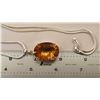 Image 3 : Sterling Silver 26.80ct Citrine Pendant with Chain