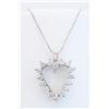 Image 1 : 14KT White Gold 1.00ctw Diamond Pendant with Chain