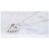 Image 4 : 14KT White Gold 1.00ctw Diamond Pendant with Chain