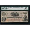 Image 1 : 1862-63 $100 Confederate States of America Note PMG 55