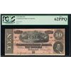 Image 1 : 1864 $10 Confederate States of America Note PCGS 62PPQ