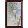 Image 1 : ROBERT GALLON (American, 1845-1925) BOY FISHING O