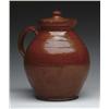 Image 1 : GOOD COVERED GLAZED REDWARE PITCHER