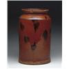 Image 1 : TALL GLAZED REDWARE CONNECTICUT JAR