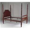 Image 1 : FINE PAINTED SHERATON TALL POST BED