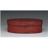 Image 1 : OUTSTANDING RED PAINTED SHAKER OVAL BOX