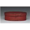 Image 1 : OUTSTANDING RED PAINTED SHAKER OVAL BOX