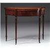 Image 1 : FINE MAHOGANY SHAPED TOP SHERATON CARD TABLE