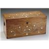 Image 1 : FANCY TEAKWOOD INLAID DOVETAILED SEAMAN’S CHEST