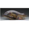Image 1 : CARVED AND PAINTED SPREAD WING EAGLE WITH BANNER 