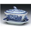 Image 1 : BLUE AND WHITE CANTON COVERED SAUCE TUREEN WITH U