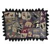 Image 1 : APPLIQUÉ AND EMBROIDERED 19TH CENTURY TABLE RUG