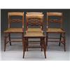 Image 1 : FINE SET OF FOUR TIGER MAPLE CANE SEAT SIDE CHAIR