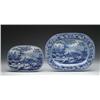 Image 1 : FABULOUS BLUE AND WHITE STAFFORDSHIRE SCENIC PLAT