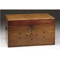 SIX BOARD INLAID SEAMAN’S CHEST
