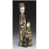 Image 1 : LARGE POLYCHROME DECORATED IVORY FIGURINE
