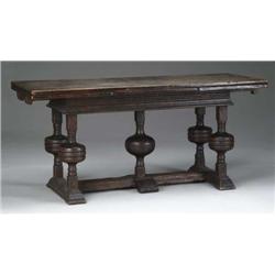ELIZABETHAN CARVED DRAW TOP TABLE
