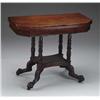 Image 1 : FINE NEW YORK MAHOGANY CLASSICAL CARVED CARD TABL