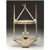 Image 1 : UNUSUAL WHALE VERTEBRAE FOLK ART TABLE