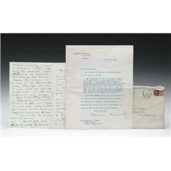 THEODORE ROOSEVELT SIGNED LETTER